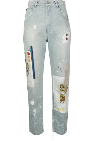 MONSE Denimjeans med lige ben og patchwork