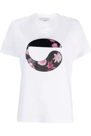 COPERNI T-shirt med logomærke og blomstertryk