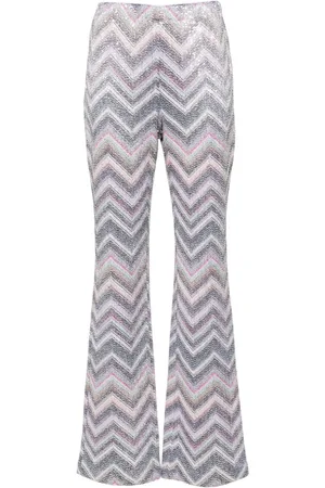 Missoni Zigzag-vævede bukser med svaj og pailletter