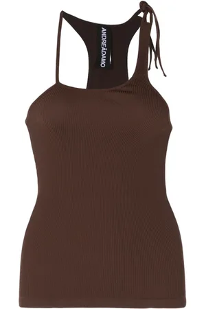 ANDREADAMO Asymmetrisk ribbet tanktop