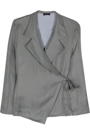 Emporio Armani Slå om-blazer i mønstret jacquard