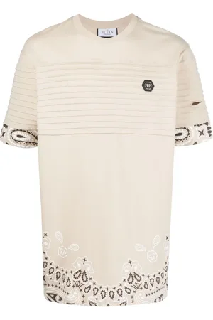 Philipp Plein Kortærmet T-shirt med paisley- og bandanatryk