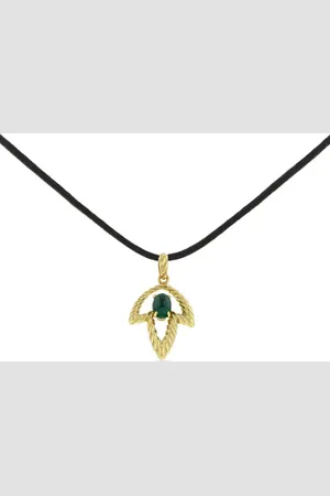 CHAUMET Malachite vedhæng i 18 karat guld fra 1970