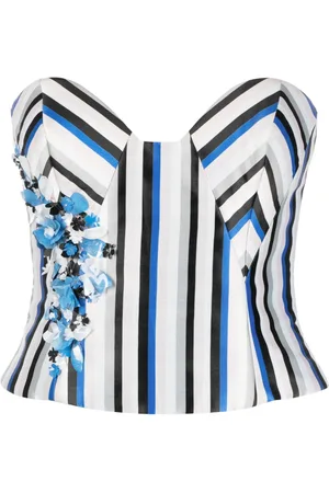GEMY MAALOUF Stribet top med off-shoulder-snit
