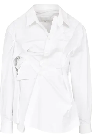 Maison Margiela Asymmetrisk skjorte med samle-detalje