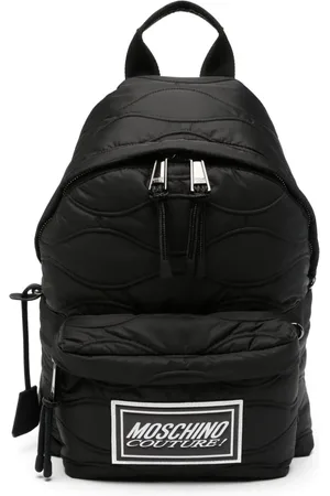 Moschino Quiltet rygsæk med logotryk
