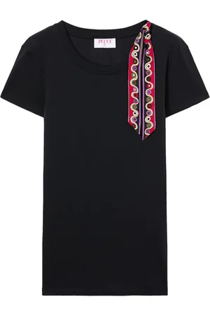 Puccini T-shirt med Iride-tryk og bånd