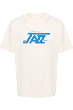 WALES BONNER T-shirt i bomuld med Jazz-tryk