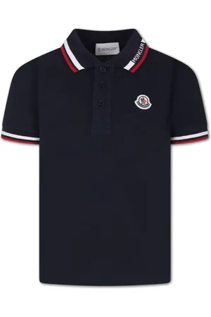 Moncler Polo med logo-applikation