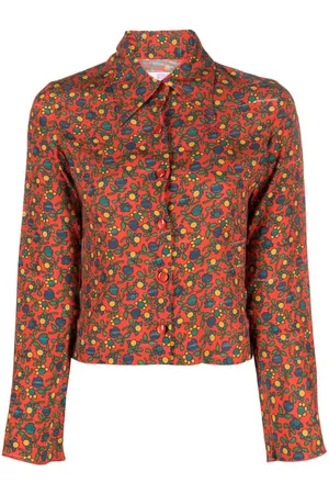 ERL Folksy Flower skjorte med lange ærmer