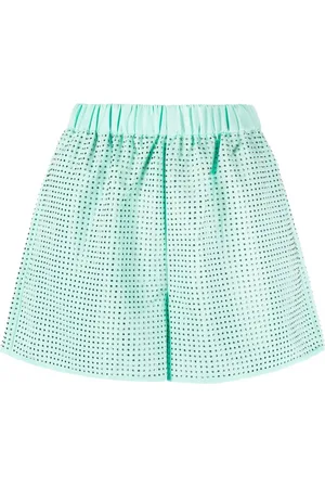 Self-Portrait Højtaljede shorts med krystaludsmykninger