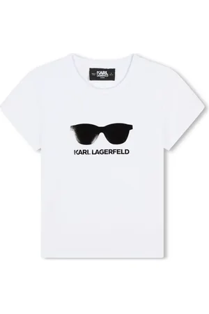 Karl Lagerfeld T-shirt med grafisk tryk og rund hals