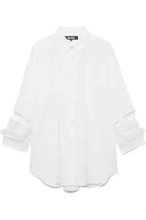 Comme des Garçons Skjorte i poplin med udskæringsdetalje