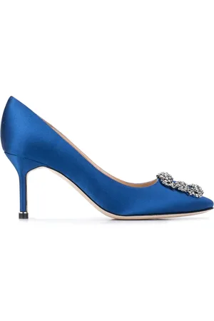 Manolo Blahnik Hangisi 70mm pumps med udsmykning og spænde