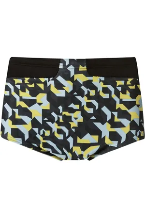 AMIR SLAMA Badeshorts med geometrisk mønster