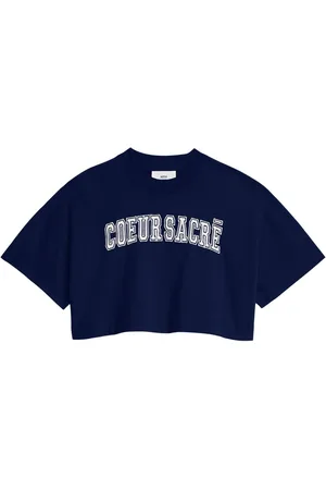 Ami Cropped Alexandre Mattiussi T-shirt med logotryk