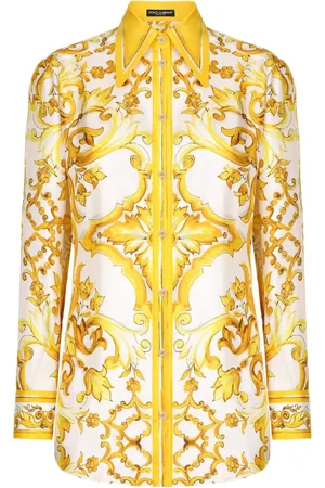 Dolce & Gabbana Skjorte i silke med Majolica-print