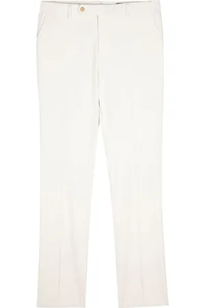 MAN ON THE BOON. Chinos med knaplukning