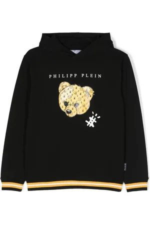 Philipp Plein Stribet hættetrøje med logotryk
