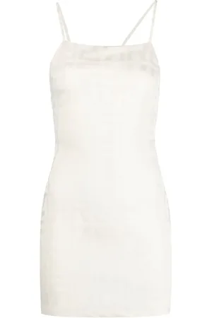 ROTATE Kort kjole med monogram-jacquard
