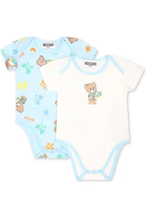 Moschino Sæt med bodystockings med mutil tryk og bamsetryk (sæt med to)