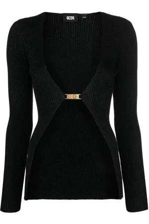 GCDS Cardigan i lurex med logobogstaver