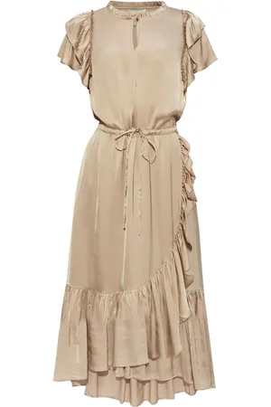 Munthe Draperet midi-kjole i satin