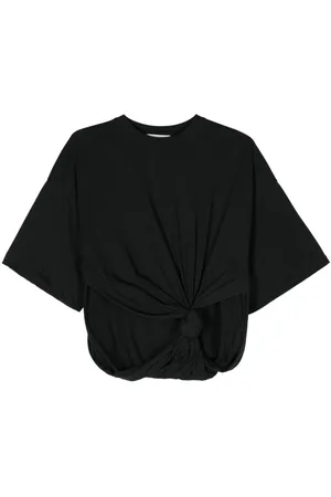 Sportmax Asymmetrisk T-shirt med knudedetalje
