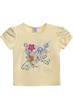 Mimi Tutu T-shirt med blomster-applikation