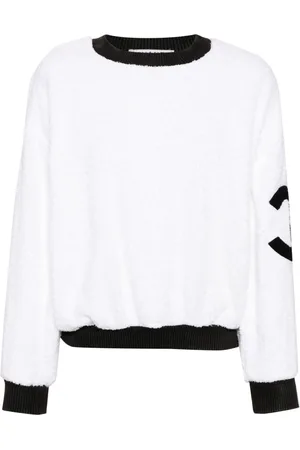 CHANEL Sweatshirt i frotté med CC-logo fra 1990-2000