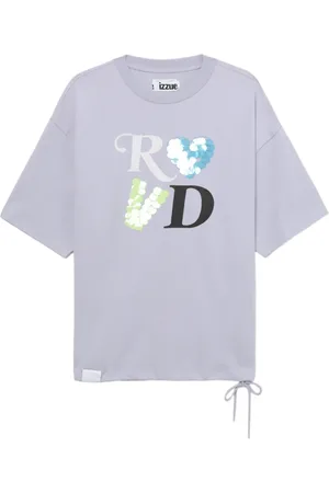 Izzue T-shirt med paillet-udsmykning