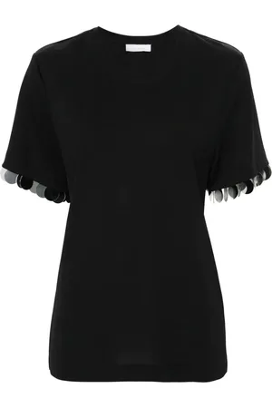Paco rabanne T-shirt med pailletdetaljer