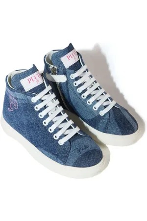 PUCCI Junior Sneakers i denim med Marmo-tryk