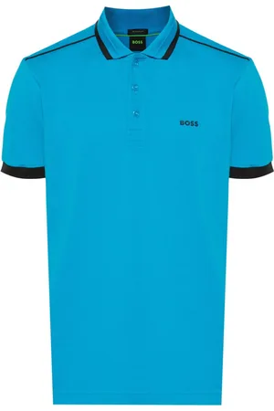 HUGO BOSS Polo i piqué med logotryk