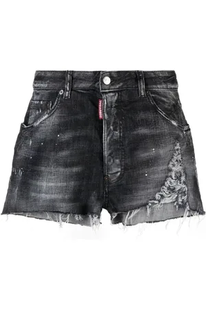 Dsquared2 Shorts i denim med slitageeffekt