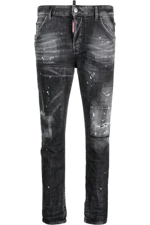 Dsquared2 Lavtaljede skinny-jeans med slitageeffekt