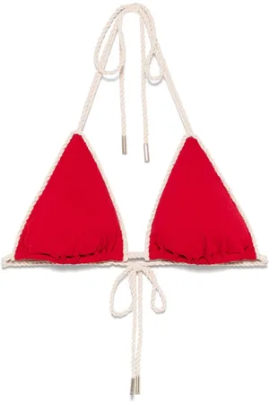 La Perla Trekantsbikini-top med monogram