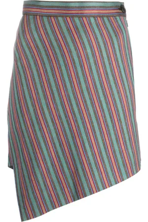 Vivienne Westwood Kort asymmetrisk nederdel med striber fra 2010