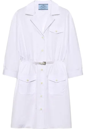 Prada Kort poplin-kjole