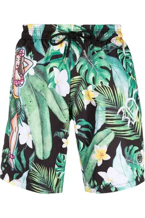 Philipp Plein Badeshorts med blomstertryk