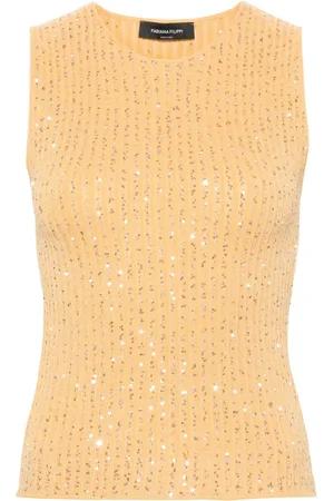 Fabiana Filippi Tanktop med pailletudsmykning