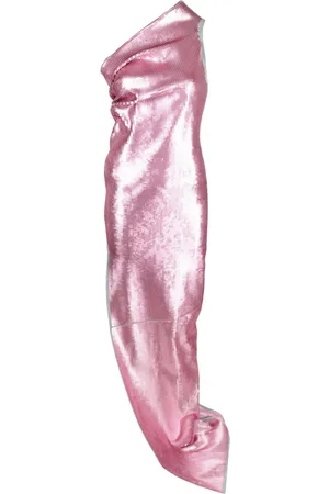 Rick Owens Asymmetrisk lang paillet-kjole