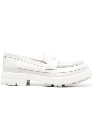 Alexander McQueen Penny-loafers med rillet sål