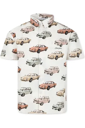Dolce & Gabbana Kortærmet T-shirt med bil-tryk