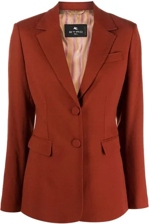 Etro Enkeltradet blazer med hakrevers