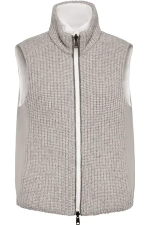 Brunello Cucinelli Ribstrikket dunvest