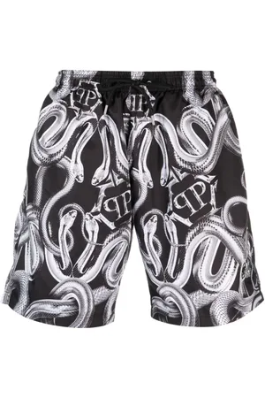 Philipp Plein Badeshorts med slange og logotryk