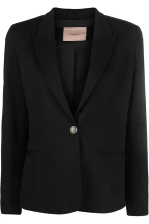 Twin-Set Enkeltradet blazer med logo-knapper