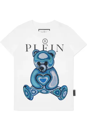 Philipp Plein Krystaludsmykket T-shirt med bamse