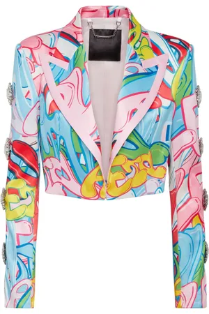 Philipp Plein Spencer jakke med Bombing Graffiti-tryk